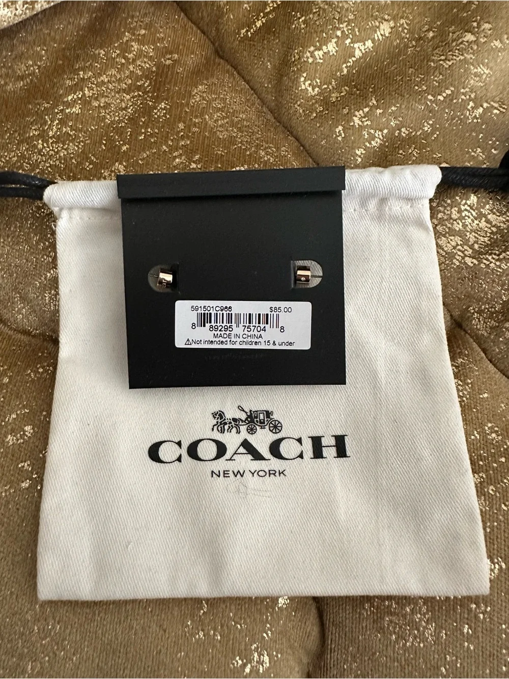 NWT! COACH Multicolor Signature C Hoop Earrings - Picture 3 of 3